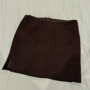 H&M Dark Brown Mini Skirt